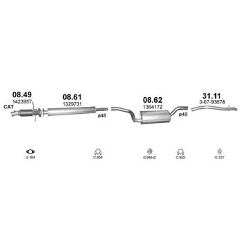 ГЛУШИТЕЛЬ VOLVO C30 (I), 06 -