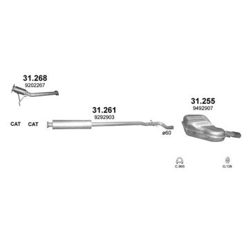 глушитель на VOLVO S60 (I) 2.4