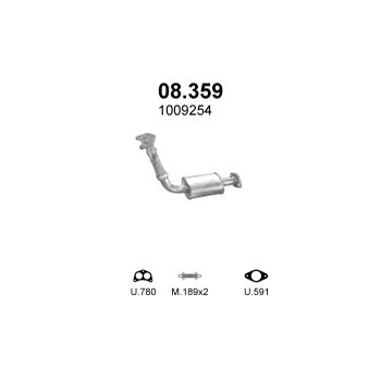 глушитель на Volvo V50 1.6 D-1.6 TD Turbo 16V Diesel 04-12