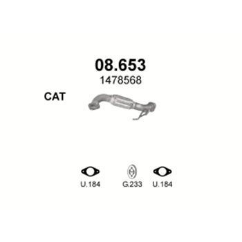 глушитель на Volvo V50 1.6 D-1.6 TD Turbo 16V Diesel, 04-12