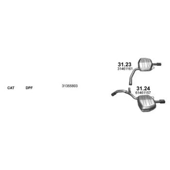 ГЛУШИТЕЛЬ VOLVO XC70 (III), 07-