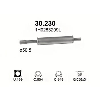 глушитель на VW Golf III 1.8i 95-00