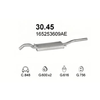 глушитель на VW Jetta II 1.3, 1.6 89-92