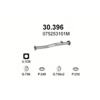 глушитель на VW LT 2.4 TD SWB 82-92