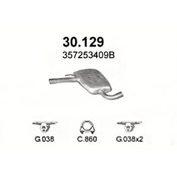 глушитель на VW Passat 1.9 D, 96