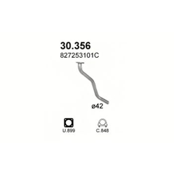 глушитель на VW Santana Man 80-88