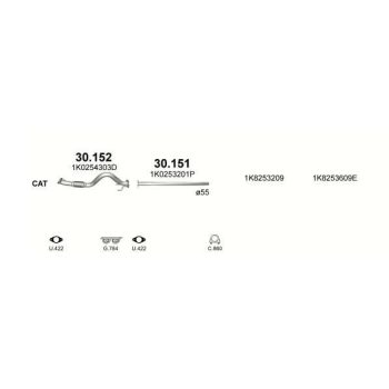 глушитель на VW SCIROCCO, 09 -