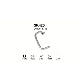 глушитель на VW Transporter III 1.6 Turbo Diesel 84-90