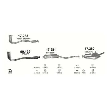 катализатор на OPEL VECTRA (B), 95 - 02