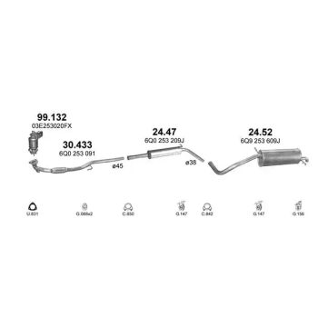 катализатор на SEAT CORDOBA (II), 02 - 08