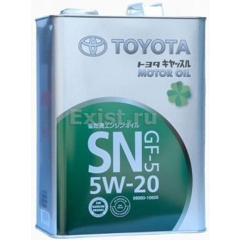 МАСЛО МОТОРНОЕ TOYOTA 08880-10605 Масло моторное Motor Oil SN/GF-5 5W-20 синтетическое 4 л 08880-10605