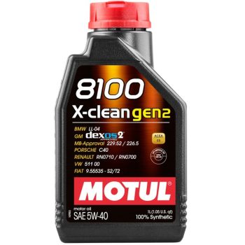 МАСЛО МОТОРНОЕ MOTUL 109761 5W40 (1L) 8100 X-CLEAN GEN2 МАСЛО МОТОРНОЕACEAC3 API SN/CF BMW LL-04 MB 229.51 VW 505.01
