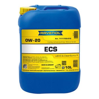 МАСЛО МОТОРНОЕ RAVENOL 1111102-010-01-999 Моторное масло ECS EcoSynth SAE 0W-20 ( 10л)