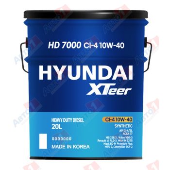 МАСЛО МОТОРНОЕ HYUNDAI/KIA 1121015 HD7000 10W40 CI-4/SL Масло моторное (Корея) (20L)