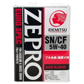МАСЛО МОТОРНОЕ Idemitsu 1849001 А/масло ZEPRO EURO SPEC SN/CF 5W40 1L (Япония)