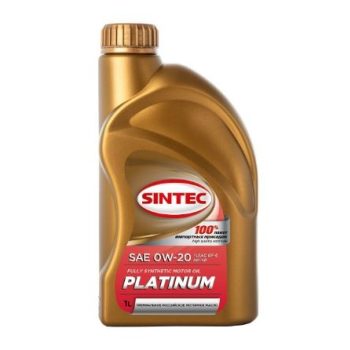 МАСЛО МОТОРНОЕ SINTEC 801985 Масло моторное синтетика PLATINUM SAE 0W-20 1л API: SP, ILSAC: GF-6