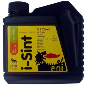 МАСЛО МОТОРНОЕ ENI 5W40 I-SINT MS/4 API: SN, ACEA: A3/B4/С3, VW: 502.00/505.01, BMW: LL-04, MB: 229.51, PORSCHE: A40