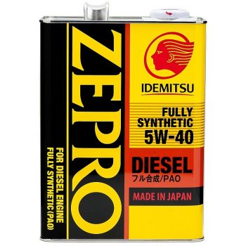 МАСЛО МОТОРНОЕ Idemitsu ZEPRO FULLY SYNTHETIC 5W40 API CF для диз. ДВС