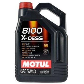 МАСЛО МОТОРНОЕ MOTUL МАСЛО МОТОРНОЕ 5W40 (4L) 8100 X-CESS\API SN/CF; ACEA A3/B4; BMW LL-01; MB 229.5; VW 502(5).00