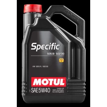 МАСЛО МОТОРНОЕ MOTUL МАСЛО МОТОРНОЕ 5W40 (5L) SPECIFIC 505.01-502.00-505.00\ACEA С3 VW 505.01/502.00/505.00 (СИНТ)