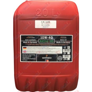 МАСЛО МОТОРНОЕ Senfineco Масло моторное Aktive HD 10W-40 API CI-4/SL ACEA E7, A3/B4, кан..20 л