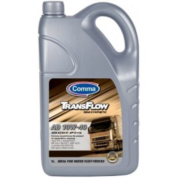 МАСЛО МОТОРНОЕ COMMA Масло моторное полусинтетическое TRANSFLOW AD SAE 10W40. ACEA A3/B4 E7, API CI-4 SL, Renault RLD-2. 4шт.Х5л