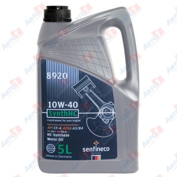 МАСЛО МОТОРНОЕ Senfineco Масло моторное SynthHC 10W-40 API CF-4 ACEA A3/B4, кан.5 л