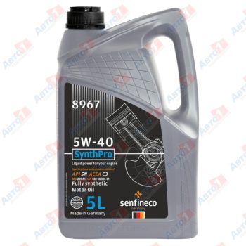 МАСЛО МОТОРНОЕ Senfineco Масло моторное SynthPro 5W-40 API SN ACEA C3, кан.5 л