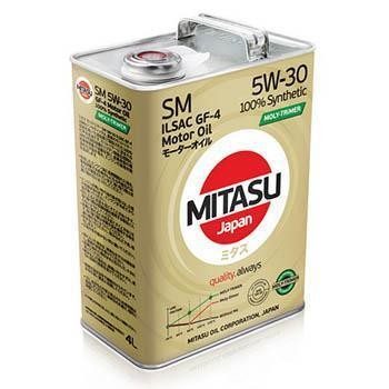 МАСЛО МОТОРНОЕ MITASU MJ-M11-4 5W30 MOLY-TRiMER SM  API SM/CF ILSAC GF-4