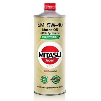 МАСЛО МОТОРНОЕ MITASU MJ-M12-1 5W40 MOLY-TRiMER SM  API SM/CF 100% Synthetic