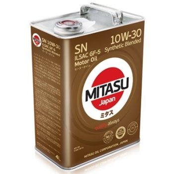 МАСЛО МОТОРНОЕ MITASU MJ-121-4 10W30 4L МАСЛО МОТОРНОЕ MOTOR OIL SN API SN ILSAC GF-5, ПОЛУСИНТ