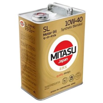 МАСЛО МОТОРНОЕ MITASU MJ-124-4 10W40 4L МАСЛО МОТОРНОЕ MOTOR OIL SL\ API SL/CF для бенз/газ ДВС, ПОЛУСИНТ