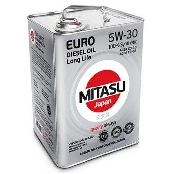 МАСЛО МОТОРНОЕ MITASU MJ-210-6 5W30 6L МАСЛО МОТОРНОЕ EURO PAO LL III ACEA C3 API SN VW 504.00/507.00 BMW LL-04, MB229.51