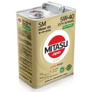 МАСЛО МОТОРНОЕ MITASU MJ-M12-4 5W40 4L МАСЛО МОТОРНОЕ MOLY-TRiMER SM \ API SM/CF 100% Synthetic