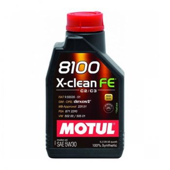 МАСЛО МОТОРНОЕ MOTUL 5W30 8100 X-CLEAN FEACEA С2/C3; API SN/CF;VW 505 01; DEXOS2; MB 229.51