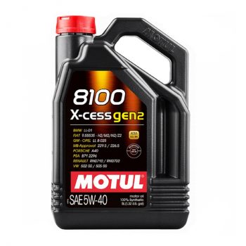 МАСЛО МОТОРНОЕ MOTUL 5W40 8100 X-CESSAPI SN/CF; ACEA A3/B4; BMW LL-01; MB 229.5; VW 502(5).00