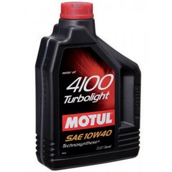 МАСЛО МОТОРНОЕ MOTUL 10W40 4100 TURBOLIGHTAPI SL/CF;ACEA A3/B4 VW 501.01/505.00,TECHNOSYNTHESE