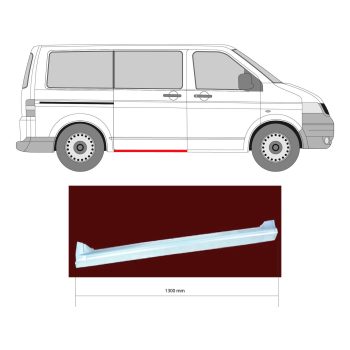 порог на VW TRANSPORTER (T5), 09 - 15