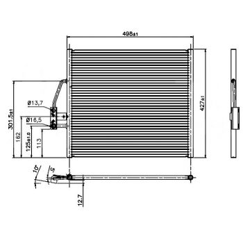 радиатор кондиционера на BMW-5 (E39), 01.96 - 08.00