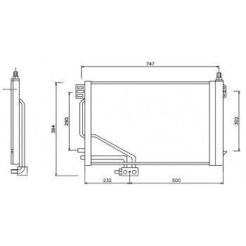 РАДИАТОР КОНДИЦИОНЕРА MERCEDES BENZ (C-kl W203), 05.00 - 12.06