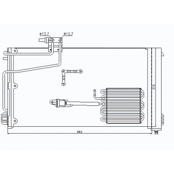 радиатор кондиционера на MERCEDES BENZ (C-kl W203), 05.00 - 12.06