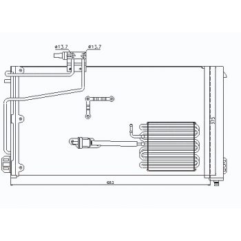 радиатор кондиционера на MERCEDES BENZ (CLK-kl W209), 06.02 -