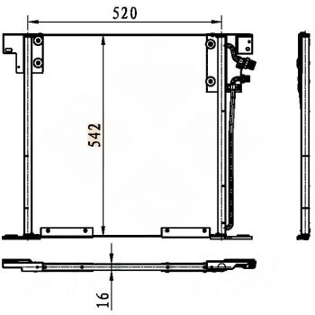 радиатор кондиционера на MERCEDES BENZ VITO, 12.95 - 09.03
