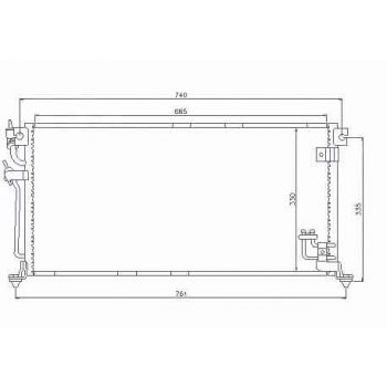 радиатор кондиционера на MITSUBISHI LANCER, 03 - 07