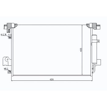 радиатор кондиционера на MITSUBISHI OUTLANDER, 07 - 09