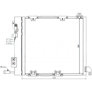 радиатор кондиционера на OPEL ZAFIRA, 99 - 04