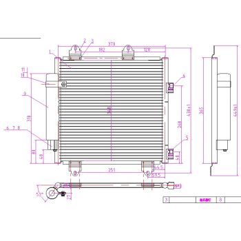 радиатор кондиционера на PEUGEOT 107, 05 -