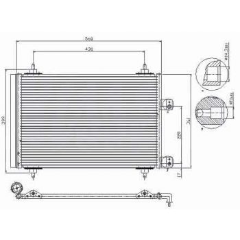 РАДИАТОР КОНДИЦИОНЕРА PEUGEOT 307, 05.01 - 08.07