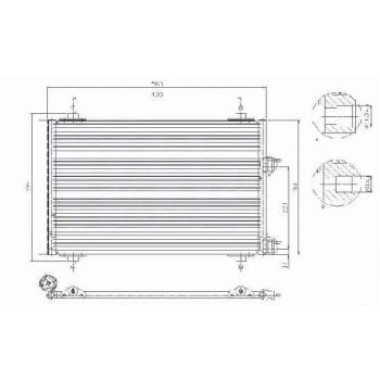 РАДИАТОР КОНДИЦИОНЕРА PEUGEOT 307, 05.01 - 08.07