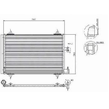 радиатор кондиционера на PEUGEOT 406, 05.99 - 05.04